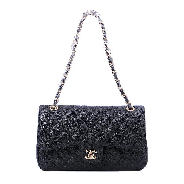 Chanel 2.55 Series Classic Flap Bag 1112 Black Cannage Pattern Gold