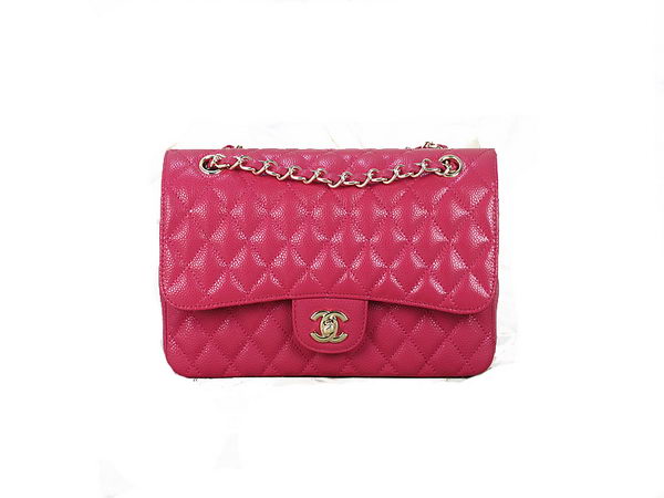 Chanel 2.55 Series Classic Flap Bag 1112 Rose Cannage Pattern Original Leather Gold