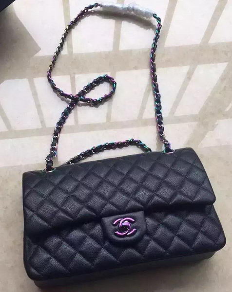 Chanel 2.55 Series Double Flap Bag Original Lambskin Leather A1112 Black