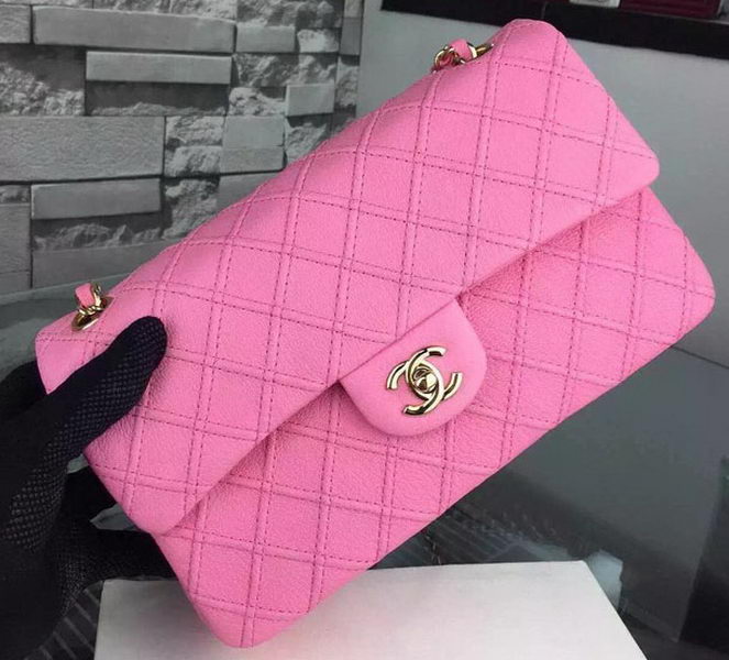 Chanel 2.55 Series Flap Bag Deerskin Leather A5024 Pink