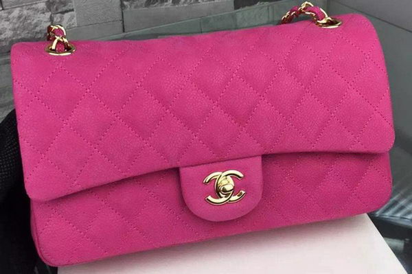 Chanel 2.55 Series Flap Bag Nubuck Cannage Pattern A1112 Rose