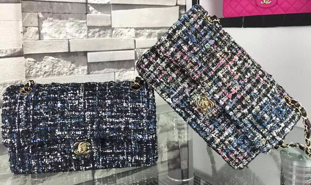 Chanel 2.55 Series Flap Bag Original Fabric A1112 Blue