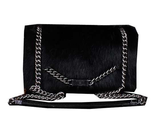 Chanel Cony Hair Flap Bags A92592P Black
