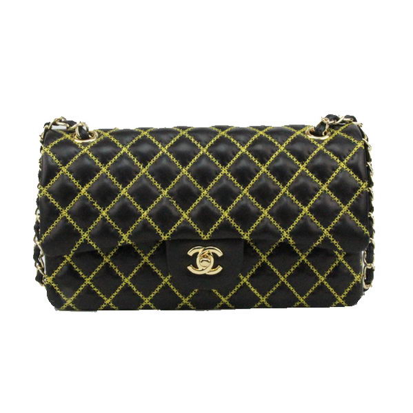 Chanel Embroidery Classic Flap Bag 2.55 Series Original Leather CHA1112 Black