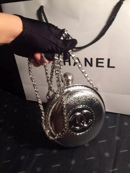 Chanel Plexiglass Globe Clutch Bag Silver