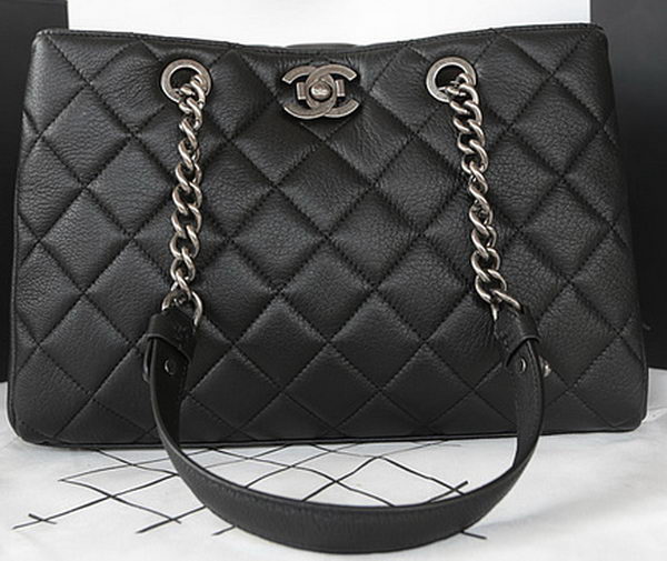 Chanel Shopper Bag Original Goat Leather A93021 Black