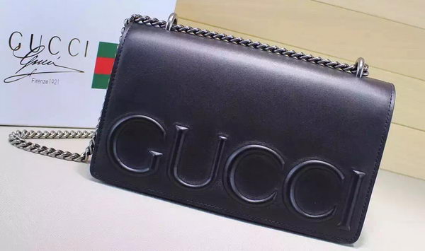 Gucci XL Calfskin Leather mini Bag 421850 Black