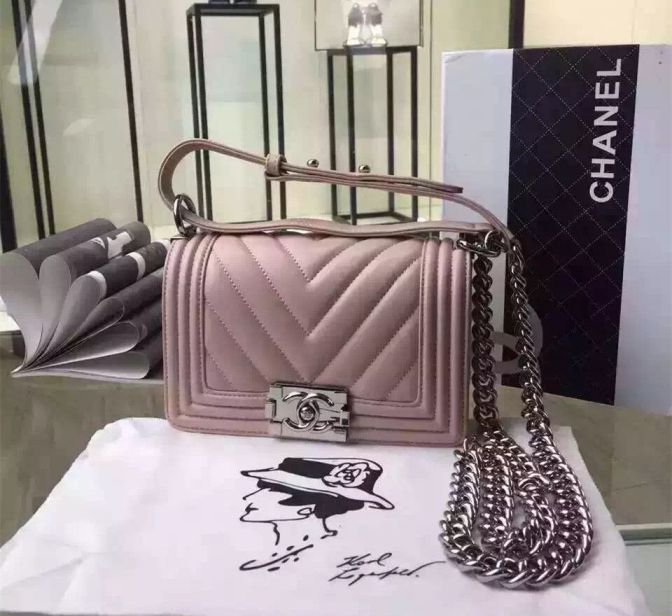 borse Chanel Piccolo Ragazzo Chanel Flap A67085 In Pink Nuovo