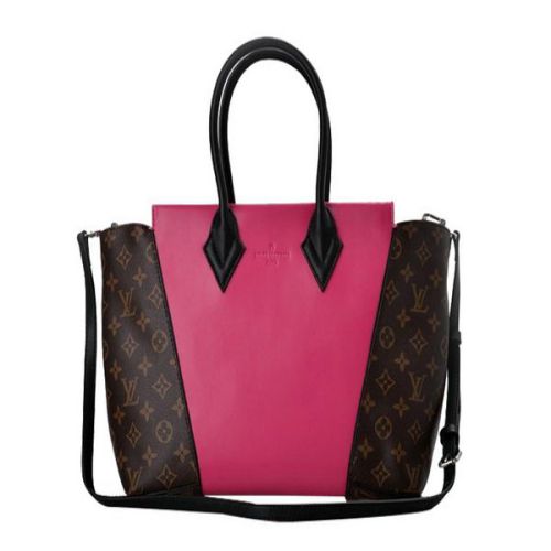 Louis Vuitton Monogram W Bag M40841 Canvas & Leather PM Hot Pink
