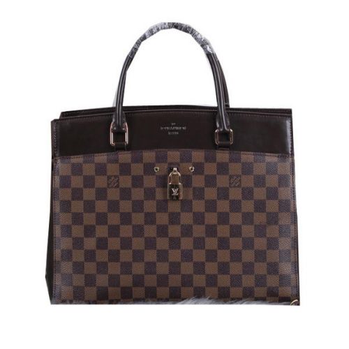 Louis Vuitton Damier Ebene Canvas Tote Bag N63172 Brown