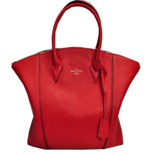 Louis Vuitton Veau Cachemire LOCKIT MM Tote Bag M94594 rosso
