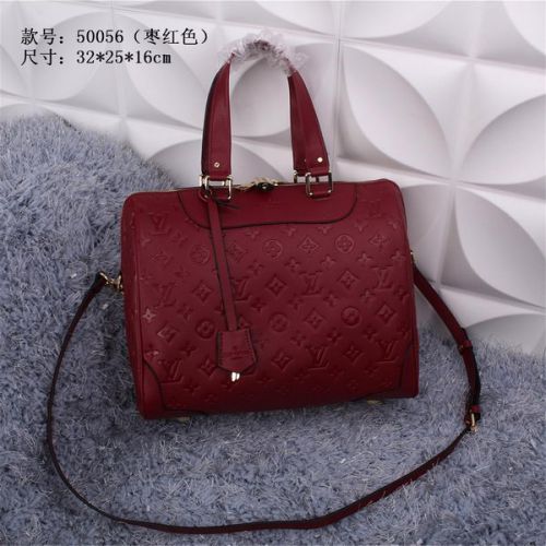 Louis Vuitton Litchi Retiro Leather Bag M50056 Borgogna