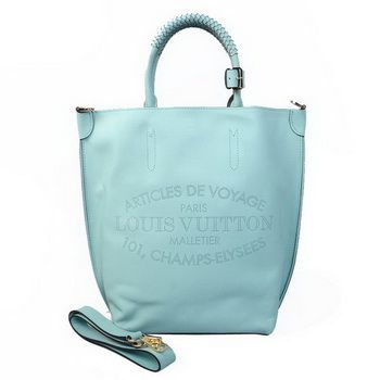 Louis Vuitton 2014 SS Veau Soie FLORE cuoio MM M48857 Blue Light