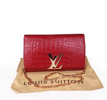 Louis Vuitton in pelle Croco Catena Louise M94336 Rosso