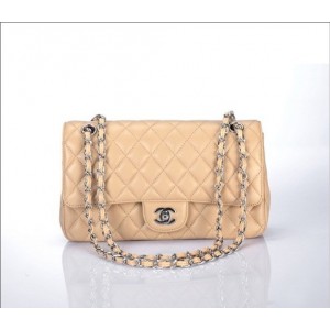 Chanel A01112 Luce Albicocca Flap Borse Agnello Con Silver Hw