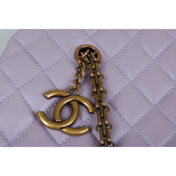 Chanel A49855 Classic Trapuntato Viola Agnello Grande Sacchetto