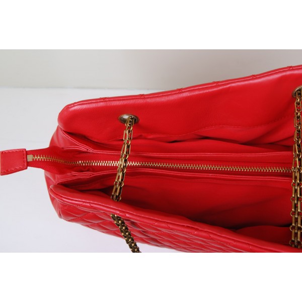 Chanel A49855 Red Agnello Bag Large
