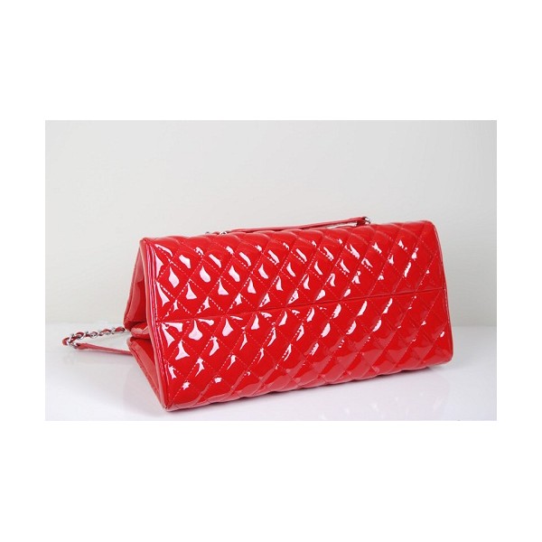 Chanel A50556 Red Patent Bowling Borse In Pelle Con Ecs