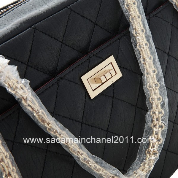 Chanel 2012 Borse In Pelle Di Vitello Vintage Nero Con Custodia
