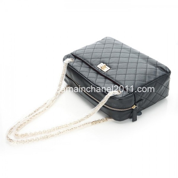 Chanel 2012 Borse In Pelle Di Vitello Vintage Nero Con Custodia