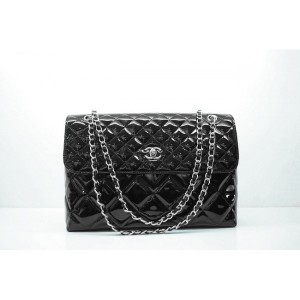 Chanel 30154 Borse Nero Patent Leather Flap Affari
