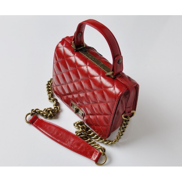 Chanel A66816 Red Oil Cera In Pelle Flap Borse