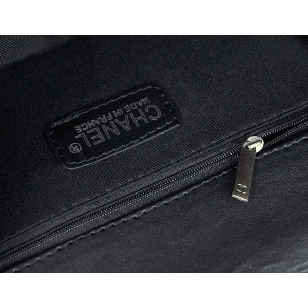 Chanel A67064 Boy Rosso & Nero Croc Veins Leather Flap Borse