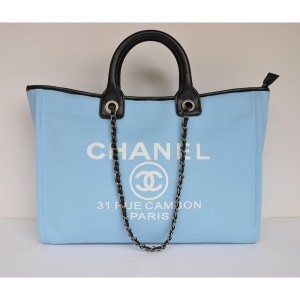 A66942 Blu Borse Chanel Cambon Commerciale Di Grandi Dimensioni