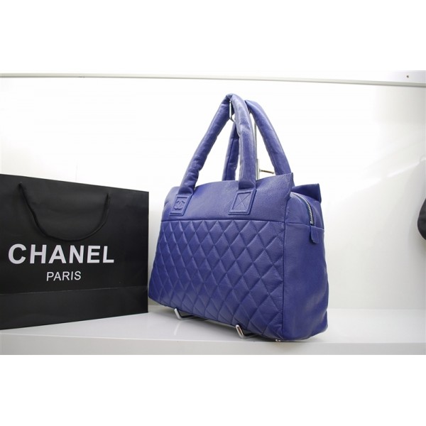 Chanel A48620 Caviar Pelle Borse Zipper Blu
