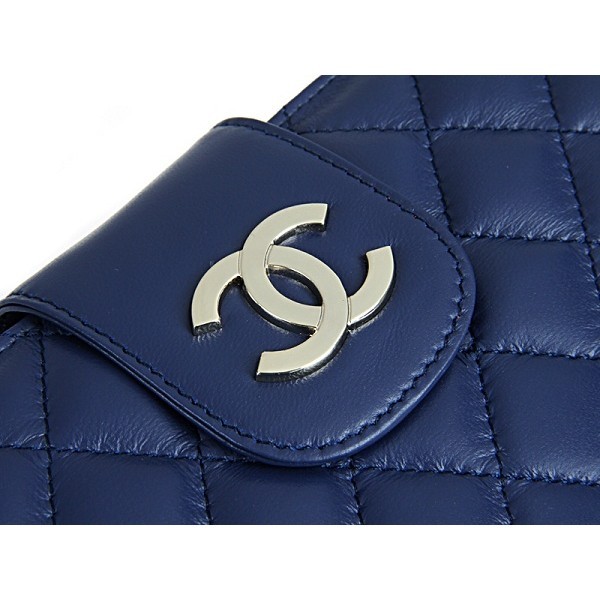 Chanel 2012 Borse Blu Catena Doro Agnello Frizione