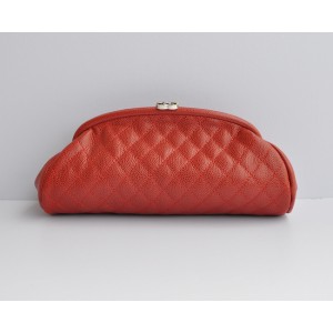 Chanel A32342 Red Caviar Leather Clutch