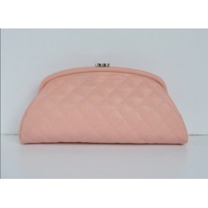 Chanel A32342 Caviale Rosa Clutch In Pelle