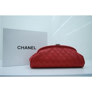 Chanel Classico In Pelle Caviale Rosso Frizione