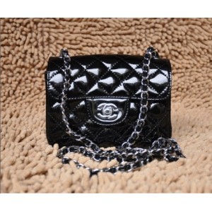 Borse Chanel Flap Mini 2012 Vernice Nera Con Shw - Clicca l'immagine per chiudere