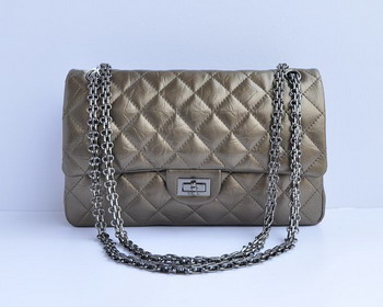 Chanel 2.55 Flap Bag 30226 Bronze with silver-grey chain