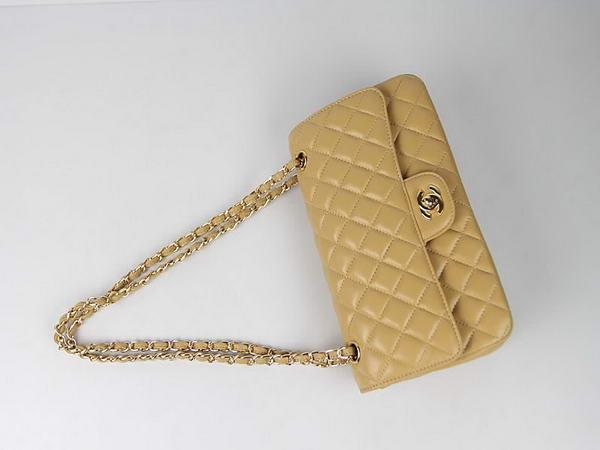 Chanel 2.55 Series Lambskin Flap Bag A1112 Apricot Gold