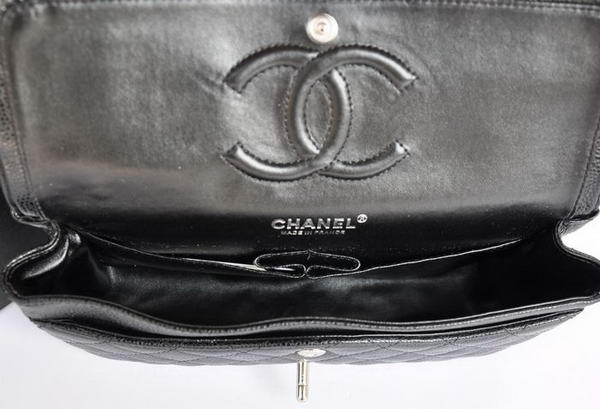 Chanel A1112 2.55 Series Flap Bag Original Caviar Leather Black