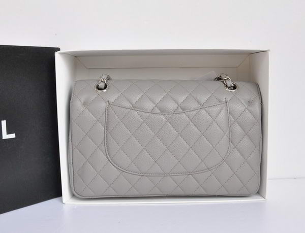 Chanel A1112 2.55 Series Flap Bag Original Caviar Leather Grey