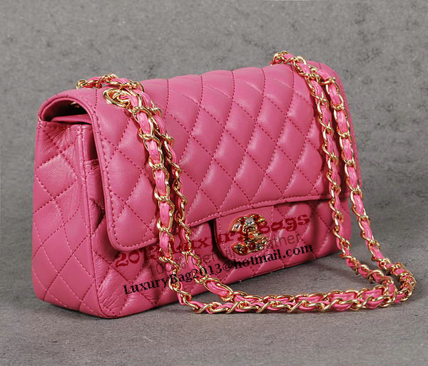 Chanel 2.55 Series Classic Flap Bag Rose Sheepskin 1112 Multicolour