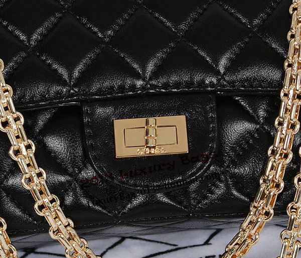 Chanel 2.55 Series Flap Bag A226 Black Sheep Leather Gold