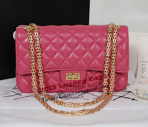 Chanel 2.55 Series Flap Bag A226 Rose Sheep Leather Gold