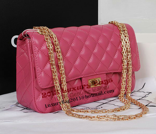 Chanel 2.55 Series Flap Bag A226 Rose Sheep Leather Gold