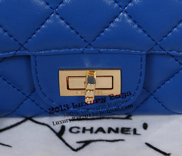 Chanel 2.55 Series Flap Bag A226 RoyalBlue Sheep Leather Gold