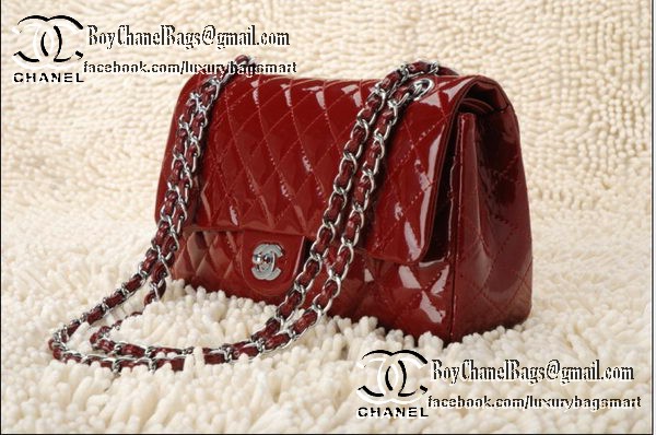 Chanel Classic Flap Bag 2.55 Series Patent Leather CHA1112 Burgundy