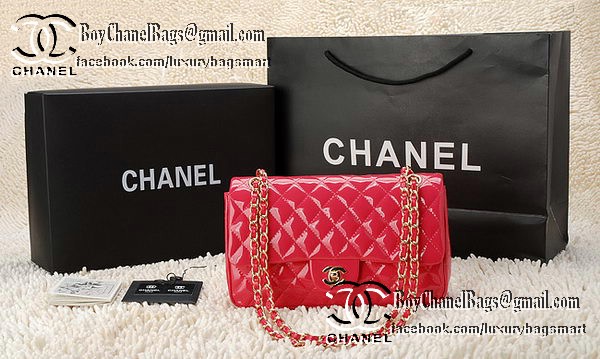 Chanel Classic Flap Bag 2.55 Series Patent Leather CHA1112 Peach