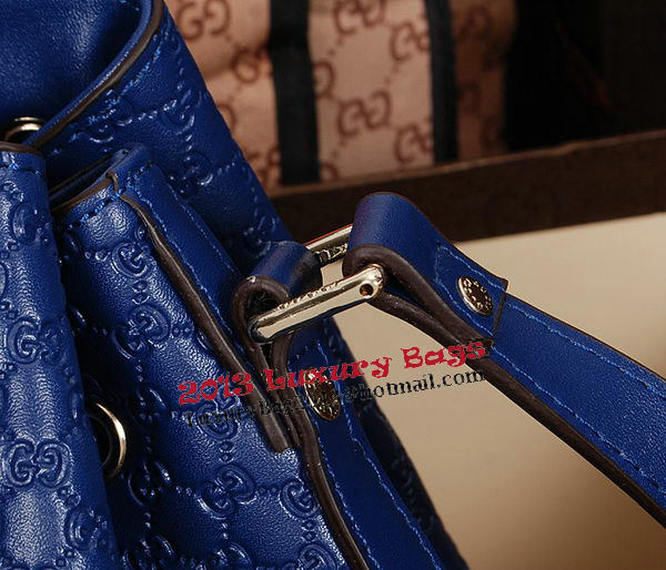 Gucci Guccissima Leather Bucket Bag 354228 Blue