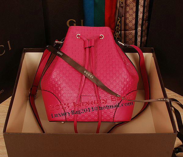 Gucci Guccissima Leather Bucket Bag 354228 Rose