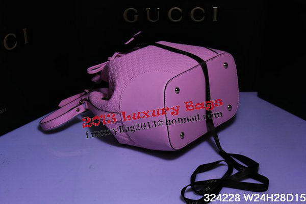 Gucci Guccissima Leather Bucket Bag 354228 Pink