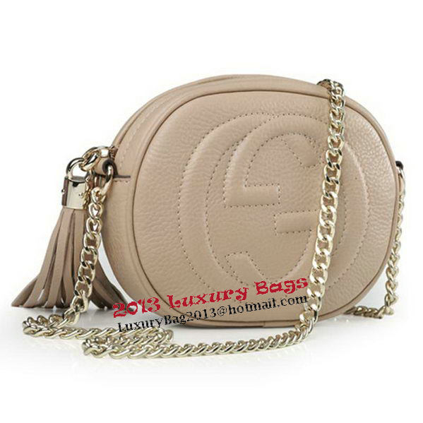Gucci Soho Original Leather mini Chain Bag 353965 Apricot