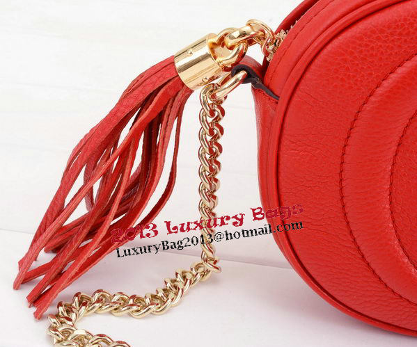 Gucci Soho Original Leather mini Chain Bag 353965 Red